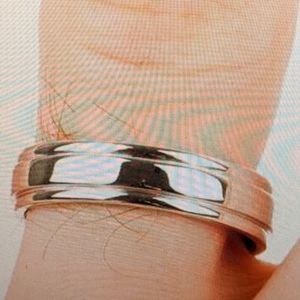 14K WHITE GOLD FREDERICK GOLDMAN   WEDDING BAND HALLMARKED